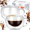 THERMAL GLASSES 2pcs 280ml DOUBLE WALL FOR COFFEE TEA 139818