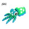 Colorful Desktop Figurine 3D Printed Animal Figures, Articulated Flexible Squid Model Sensory Stress Relief Fidget Toy Toy, Collectible Ocean