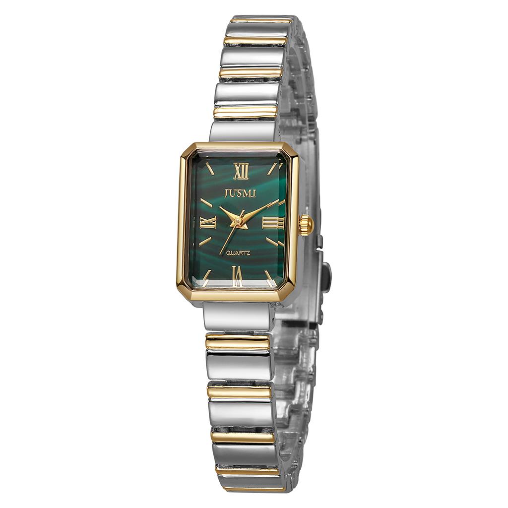 Fashionable leisure trend casual quartz watch with a unique design and a stainless steel strap for women