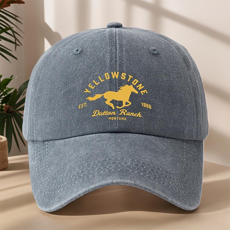 Yellowstone Horse Print Baseball Cap,classic Retro Duckbill Cap,comfortable Sweat Absorbing Breathable Cap,outdoor Casual Sports