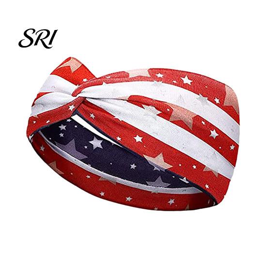 Diadema de Tela con Estampado de Bandera Suave para el Día de la Independencia con Estrellas Accesorios para el Cabello Americanos Diseño de Rayas Diadema Patriótica Festiva Accesorios Julio
