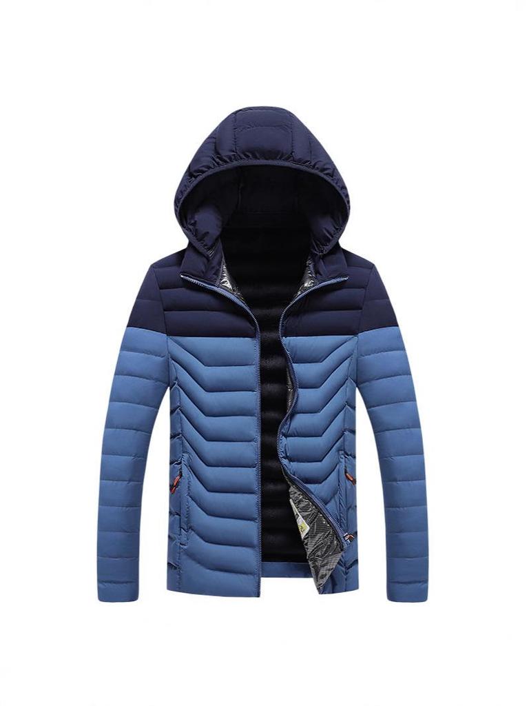 Men's Slim Fit Hooded Cotton Jacket - Warm, Lightweight, & Trendy for Autumn/Winter