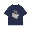 Women's Round Neck Short Sleeve Cotton T-Shirt Loose Fit Cat Print Casual Summer Top