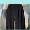 Herbst Plus Size Cord-Hosen mit weitem Bein für Damen mit hoher Taille und geradem Schnitt