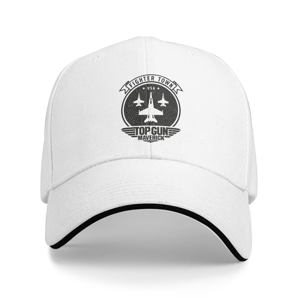 Top Gun Logo Sandwich Hats Unisex VintageBaseball Cap S Movies Hat Adjustable Polyester Cap Spring Hat