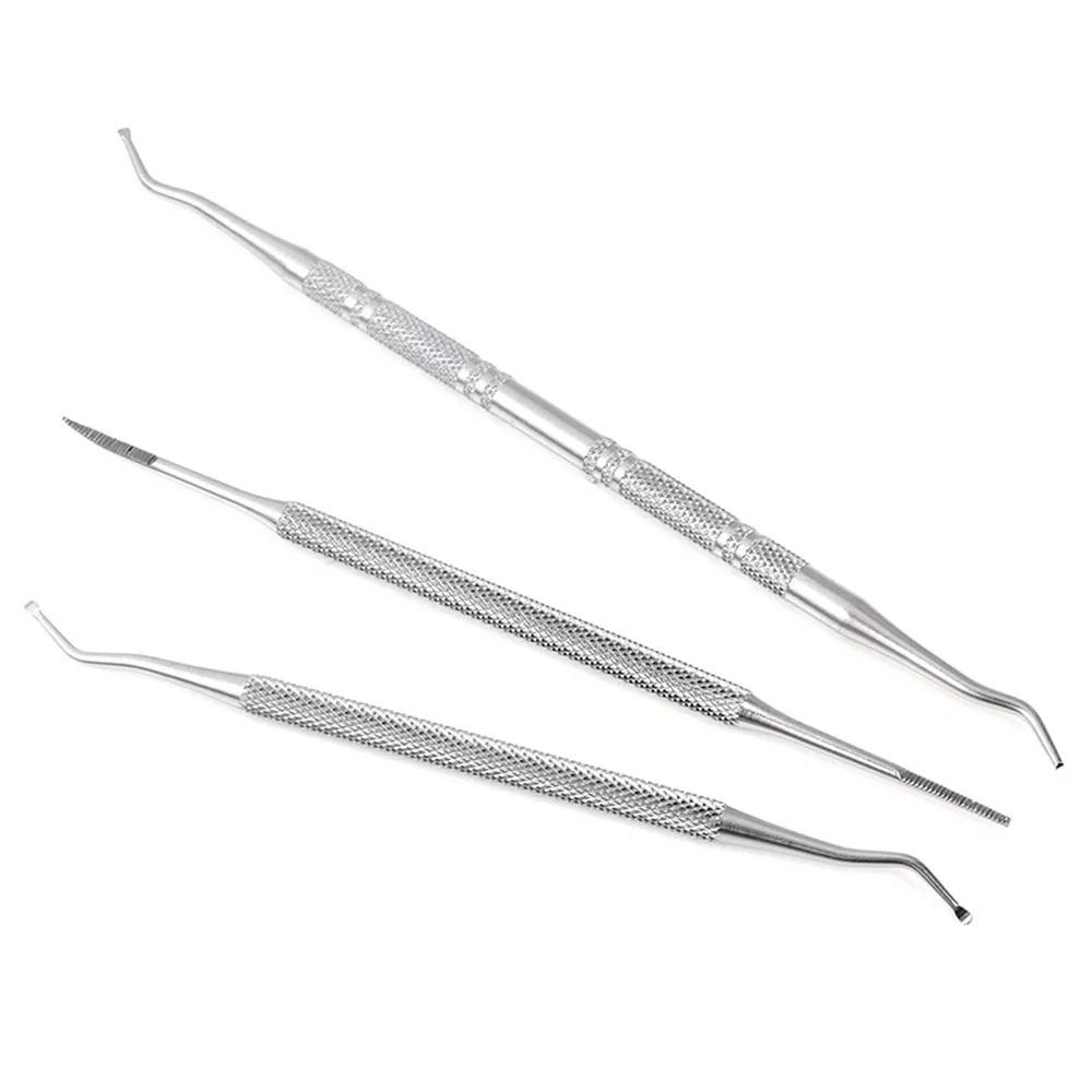3pcs Hook Ingrown Double Ended Ingrown Toe Correction Lifter File Toe Nail Care Manicure Pedicure Toenails Clean Foot Care Tool