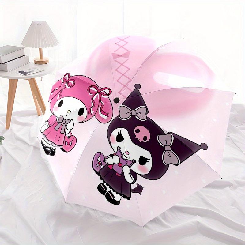 1pc My Melody Kuromi Halloween Friendship Umbrella with Plastic Handle,Suitable for All Seasons Home Travel Outdoor UmbrellaSanlio014