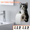 Cat Toilet Paper Holder Wall Mounted Animal Paper Towel Holder Decorative Cat Shape Paper Stand Kitchen and Bathroom Use