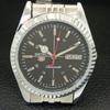 REFURBISHED SEIKO 5 AUTOMATIC 6309A JAPAN MENS VINTAGE BLACK WATCH a442839-1