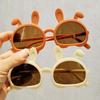 Protect Children's Eyes Sunglasses Fashion Oval Rabbit Ears Kids Sun Glasses Boys Girls Goggles Cute Shades UV400 Travel Glasses