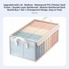 Stackable Textile Drawer Transparent Lid Stackable Sliding Container Foldable Particlesproof for Students, Families, Bedroom