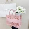 2025 Summer New Shopping Basket Handheld PVC Bag Jelly Bag Large Capacity Basket Storage Basket Candy Color Hollow