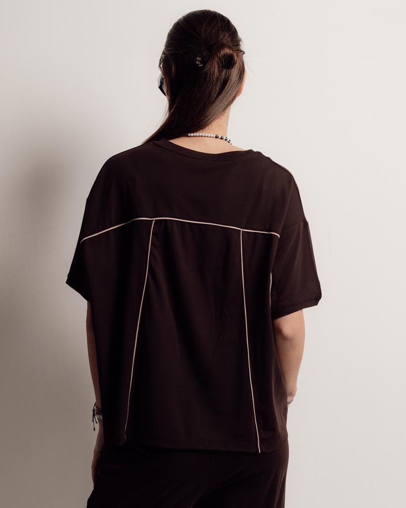 Women's Suit Butella 16544 M Chocolate (T-shirt, Pants)