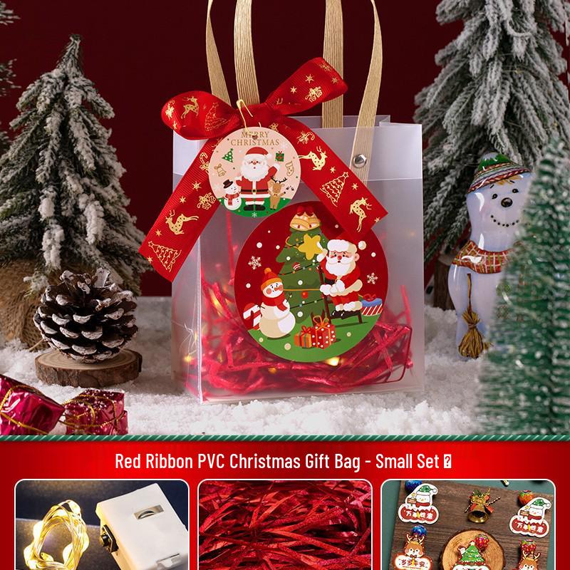 Christmas Eve Apple Candy Souvenir Handbag - Creative Transparent Gift Bag