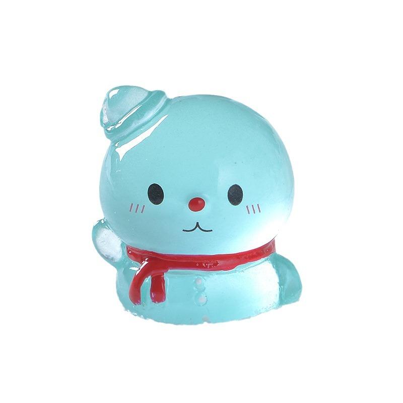 Christmas Glow-in-the-dark Cute Big-headed Snowman Snow Scene Small Ornaments and Accessories