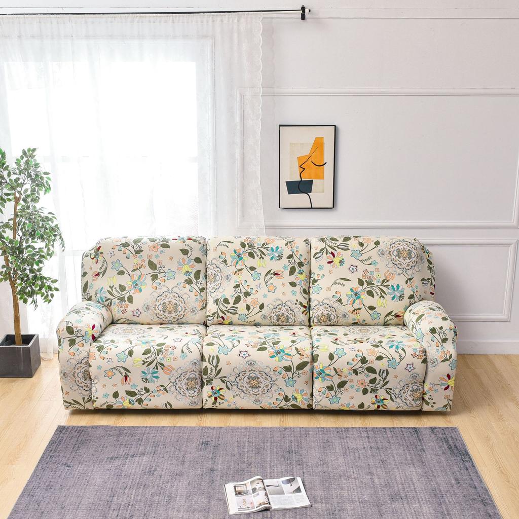 Potah na pohovku Křeslo Potah na pohovku pro dvoumístné a třímístné pohovky Celoroční květinový potisk Chránič pohovky
