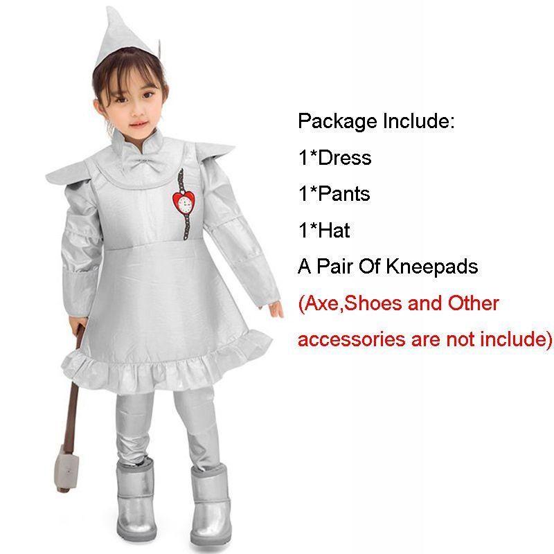 Of Wizard Oz Tin Man Adult Kids Cosplay Costume Boy Girl Fancy Dress Suit Outfit