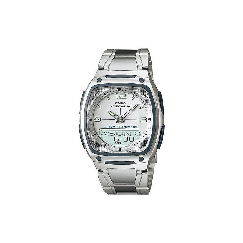 

Casio Sports Fashion Steel Strap Waterproof Quartz Watch Men s Silver Quartz Movement Resin Strap Japanese and Korean Watch Men s Watch AW-81D-7A серебряный
