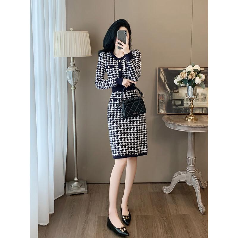 

JK&JS Autumn Small Fragrance Style Knit Dress XL