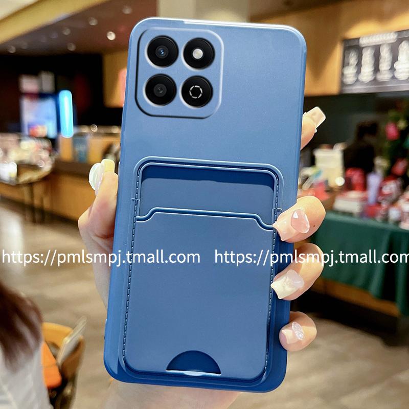 Etui na telefon For Honor 400 Smart G z miejscem na karty, portfelem, uchwytem, do Huawei Honor400 Smart X7d 4G, matowe, miękkie silikonowe, ochrona tyłu