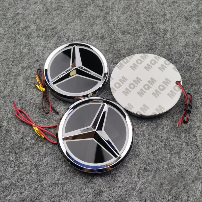 9,5cm Auto Heckklappen Emblem ABS LED Abzeichen Licht Zubehör für Mercedes Benz S350 S300L S A B C E Klasse GLA GLK ML GL GLC GLE LF4