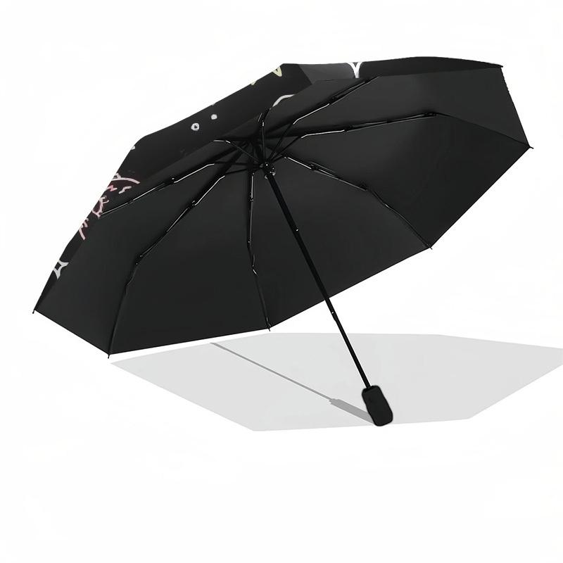 1pc Space Adventure: Planets, Stars, and Comets Umbrella with Plastic Handle,Suitable for All Seasons Home Travel Outdoor UmbrellaDD1764