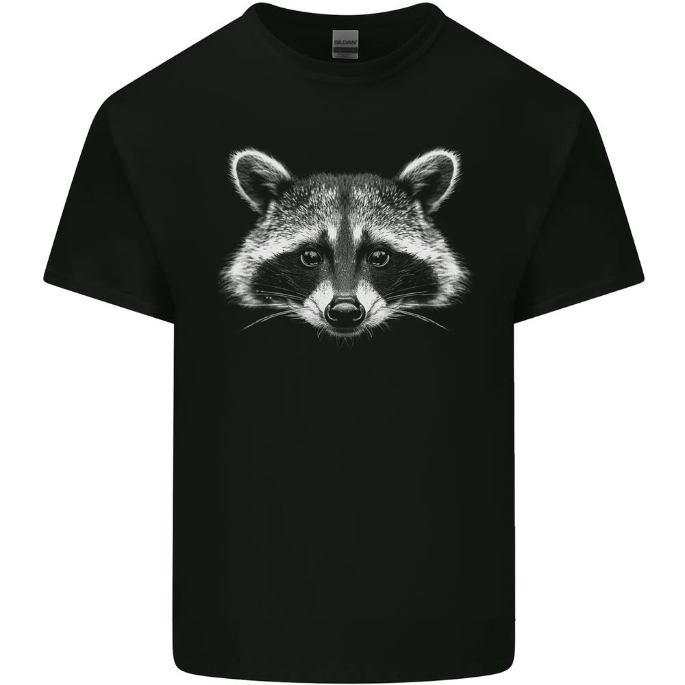 Raccoon Face Unisexs Cotton TShirt Tee Top S