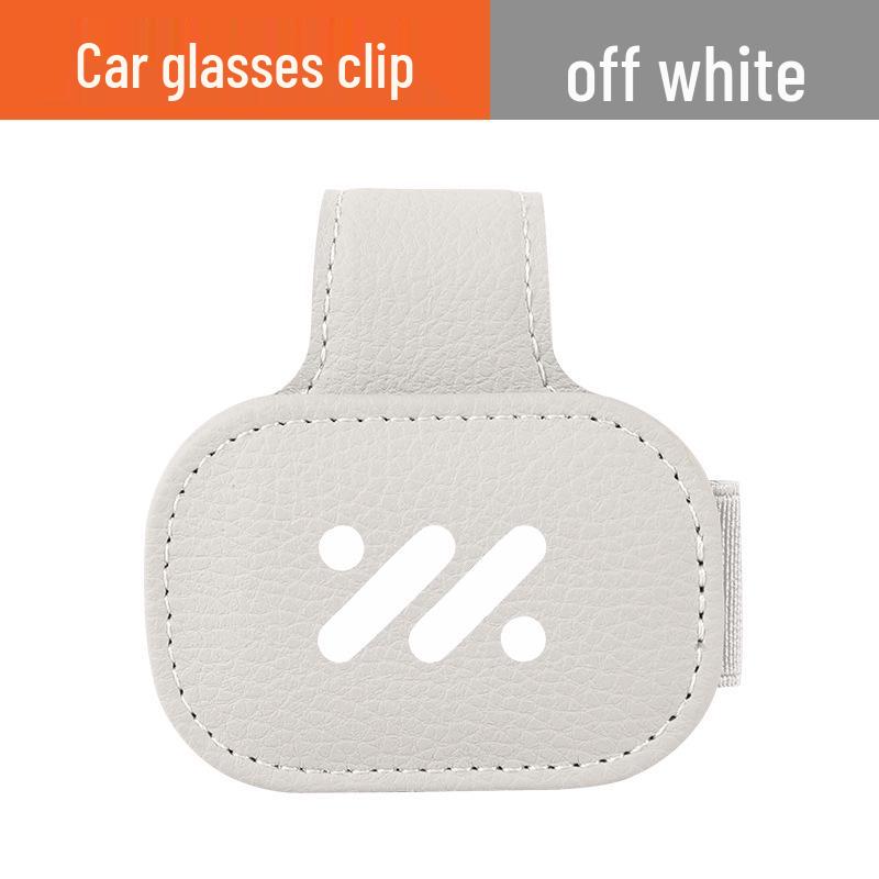 Multifunctional Leather Car Visor Clip for Tickets, Sunglasses, and Cards (Model: LS7 LS6L7)