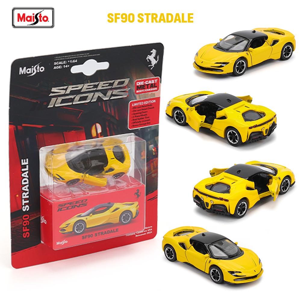 Maisto 1:64 Ferrari SF90 SP1 812 DAYTONA SP3 911 GT2 RS Chassis Full Alloy Die-casting Car Model Collection Gift Toys