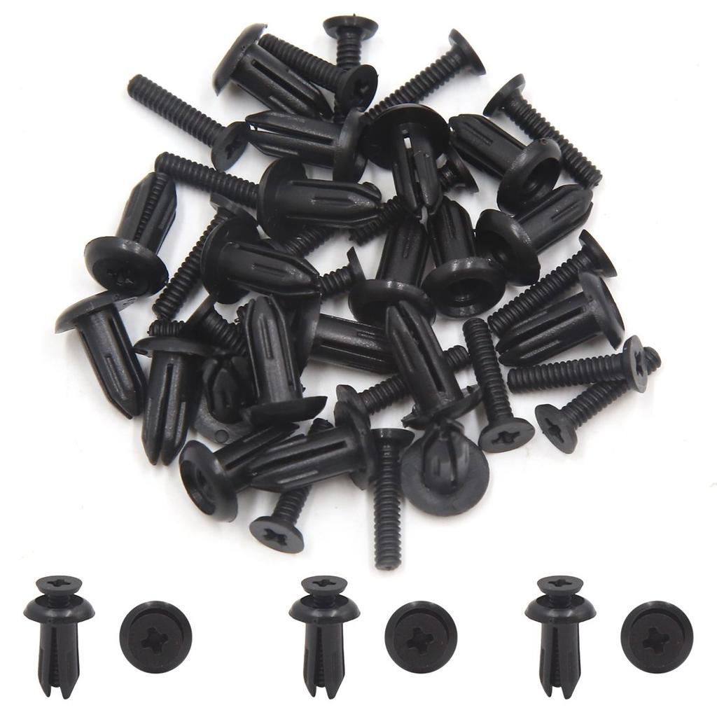 uxcell Plastic Rivets 5mm Hole Diameter Black Auto Splash Guard