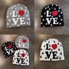 Love Letter Pattern Beanie Knitted Hat With Acrylic Material For Stylish Cold Weather Wear