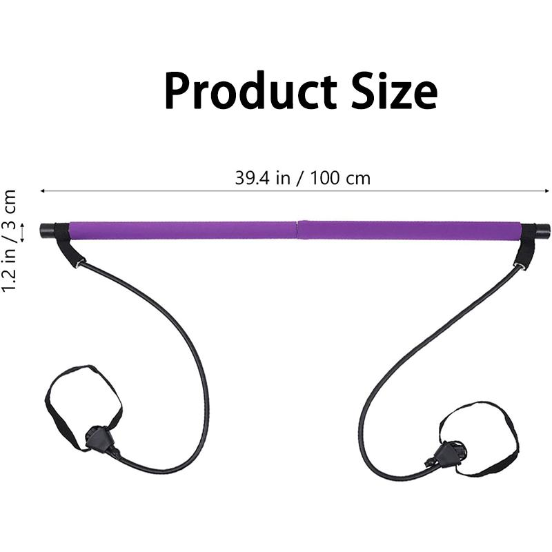 New Fitness Yoga Pilates Bar Cross Fitness Resistance Band Trainer Yoga Pull Up Bar Pull Rope Portable Home Gym Body Exercise