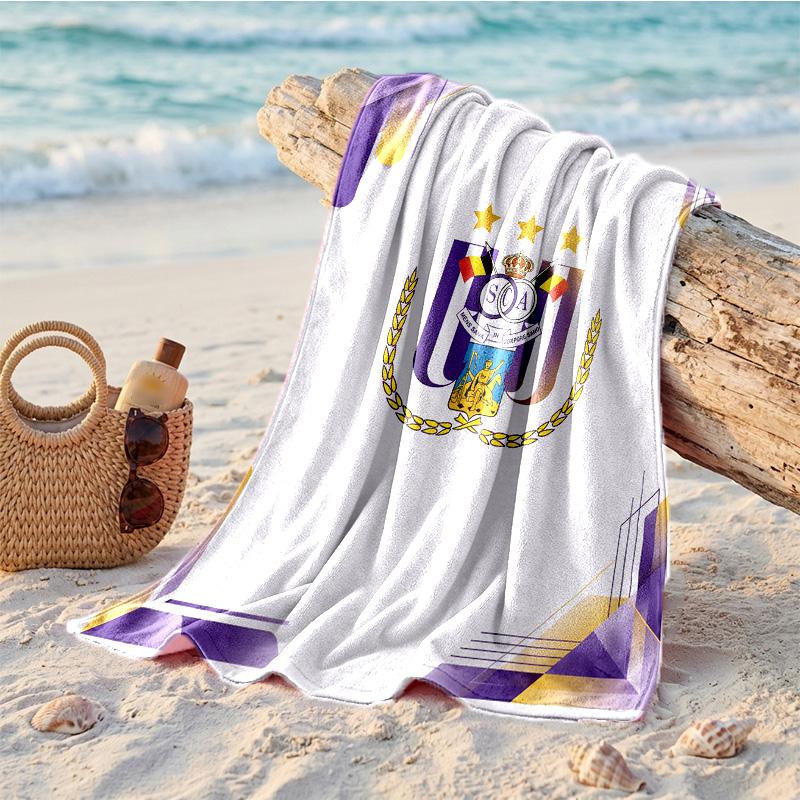 Anderlecht FC Druck Mikrofaser Strandtuch Schnelltrocknend Saugfähig Großes Handtuch für Strand Schwimmen Reisen