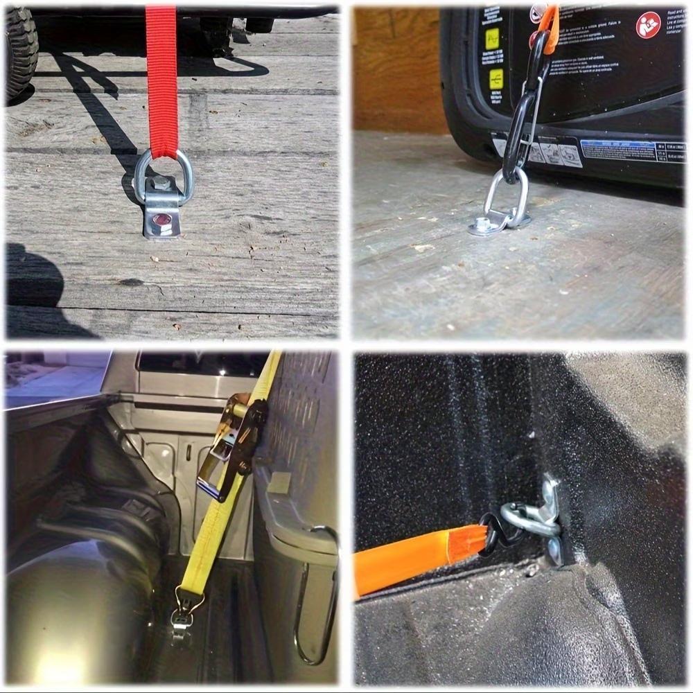 2/4Pcs D-Ring Fixing Rings Trailer Suitable for Van Truck Horse Box Boat Rope Car Fastener Clips, Hardware Accessories