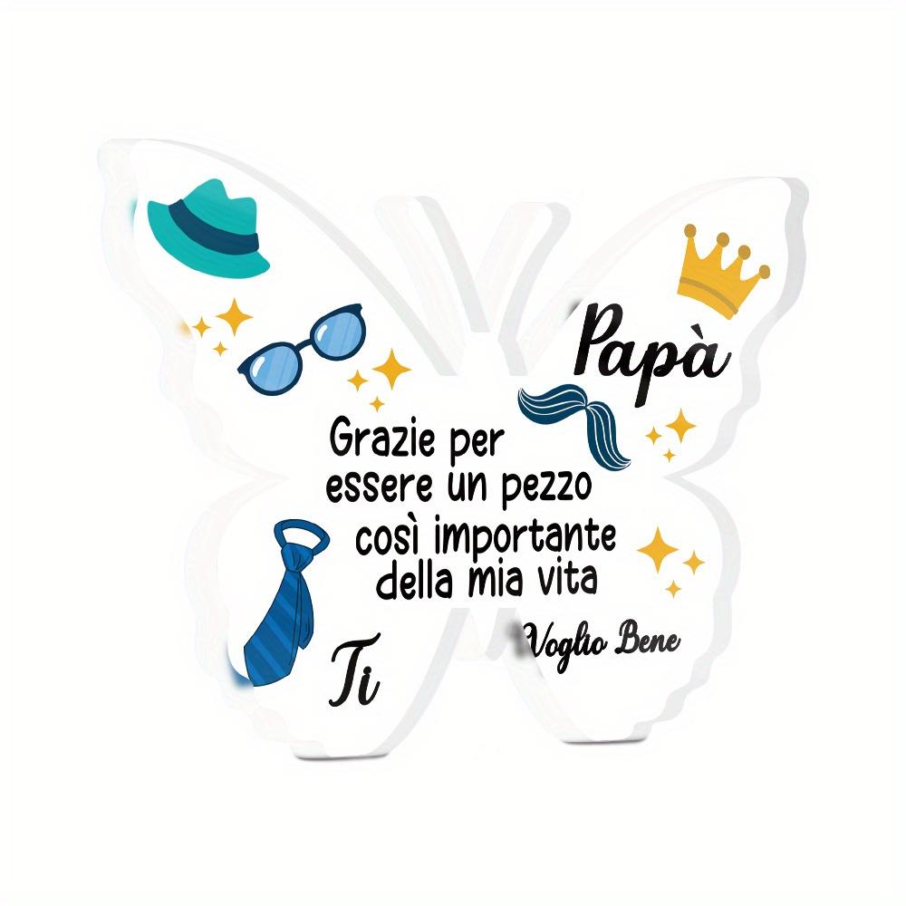 1pc of Italian Butterfly-Shaped Acrylic Table Decoration, Dad Thank You for Being Such an Important Part of My Life. I Love You, Desktop Decor