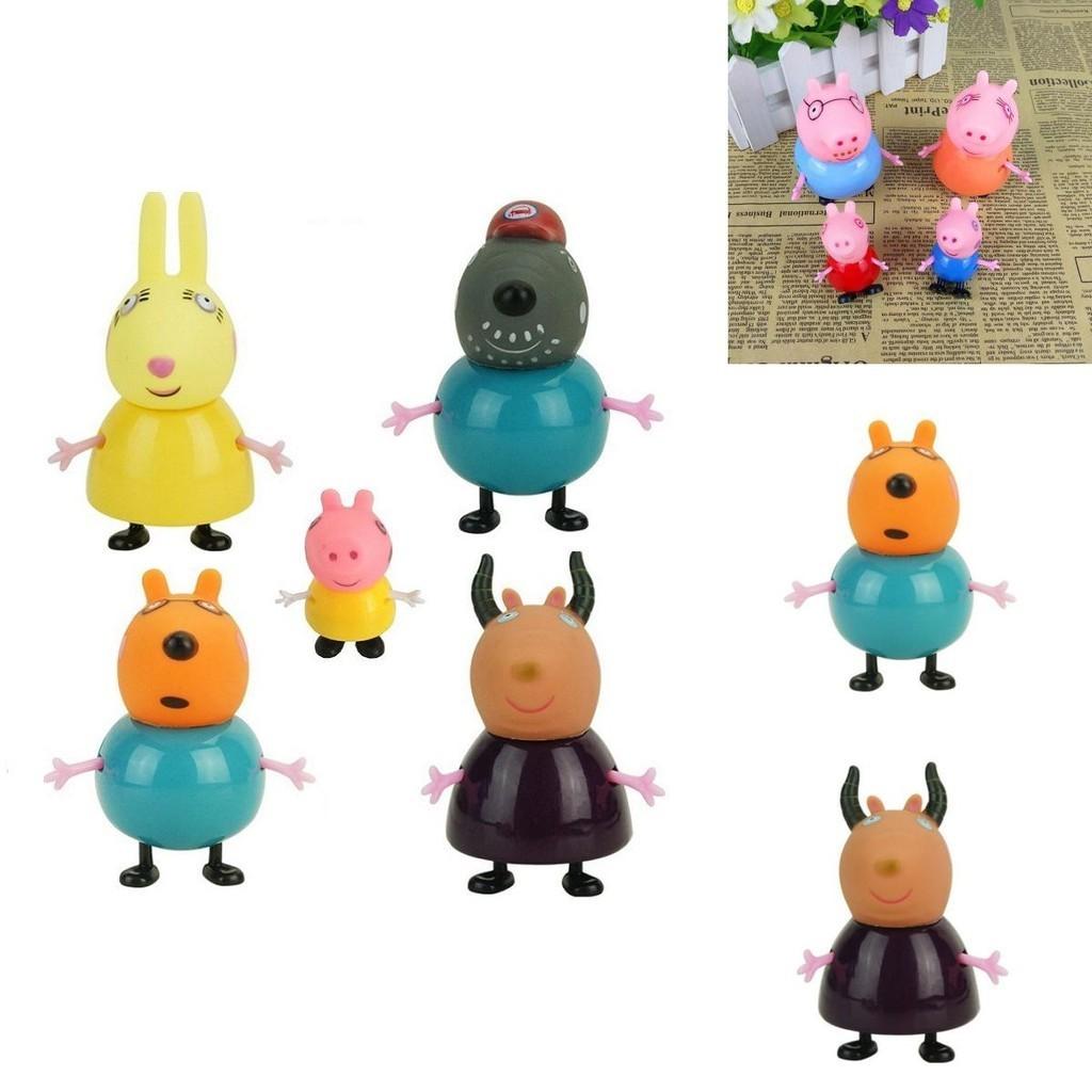 Bunte umweltfreundliche Peppa Pig Familie Freunde Actionfiguren für Kinder 25-teiliges Set
