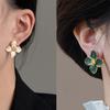 Roselle Dropped Glaze Flower Stud Earrings For Women Girl French Vintage  Wedding Romantic Jewelry Gifts