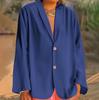 Women's Fashion Solid Color V-neck Long Sleeve Button Casual Cardigan Coat