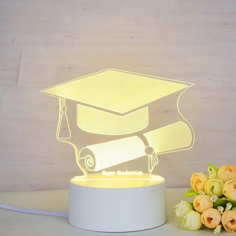 Customize Acrylic 3D Illusion LED Warm White Night Light for Living Room Kids Bedroom Decorative Lamp with USB Power