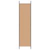 3 Panel Room Divider Beige 150 X 200 Cm Fabric