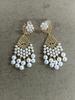 Silver Needle Diamond Drop Tassel Pearl Earrings Light Luxury Premium Versatile Earrings Court Style Retro Niche Earrings