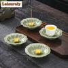 Four Seasons Flower Plate Incense Holder Handmade Mist Smoking Steamers Incense Burners Meditation Censer Buddhism Craft Gift