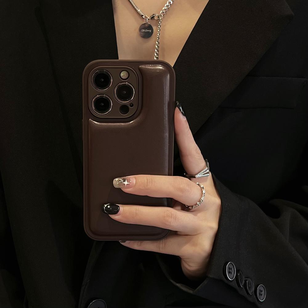 

Qianliyao 3D Silver Solid Bread Pattern Phone Case For iPhone 17 16 15 14 13 12 11 Pro Max Fashion Soft Shockproof Back Cover iPhone Air