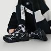 Kappa Fabric Synthetic Leather Trendy Comfortable Versatile Casual Low-Top Dad Shoes Unisex Sneaker Black K0DZ5MC39-990