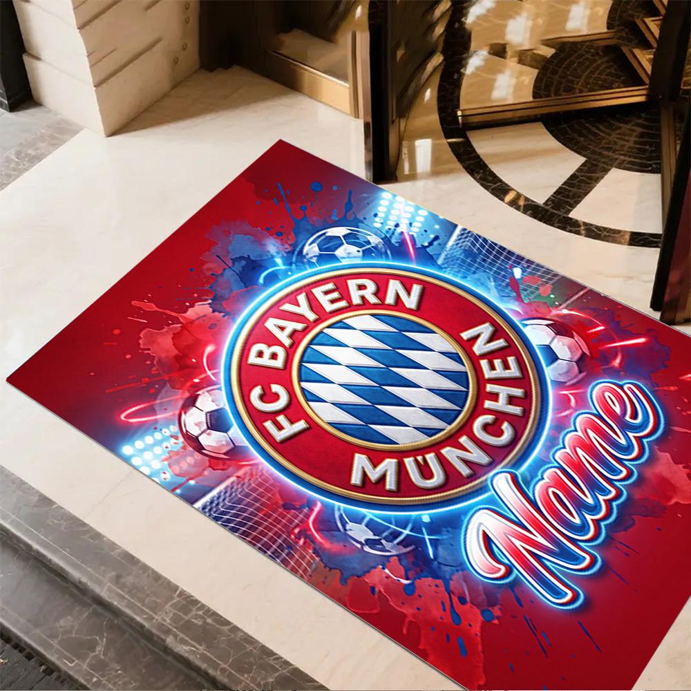 Bayern Munich Fan Artwork Floor Mat Perfect for Game Room Dining Room Outdoor Living Rooms Antislip Carpet Office Home Decor Gift for Festivals
