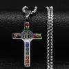 Cross Pendant Necklace for Men and Women. Saint Benedict. Holy Necklace Pendant
