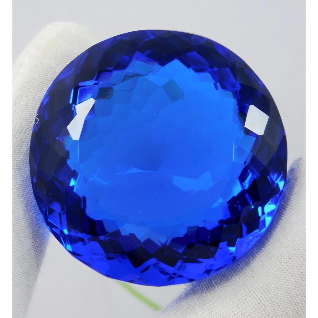 Huge Certified 231.50 Ct Natural Blue Tanzanite Round Cut Loose Gemstone