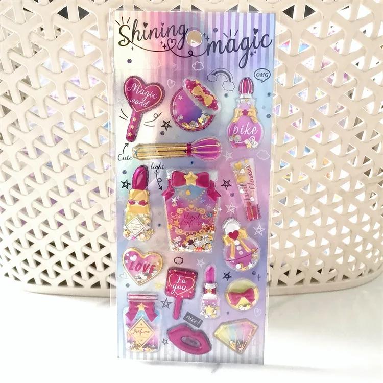 Cute Princess Series Scrapbook Journal Sticker 3D Stereo Castle Heart Style Stationery Sticker DIY Decor Notebook Sticker