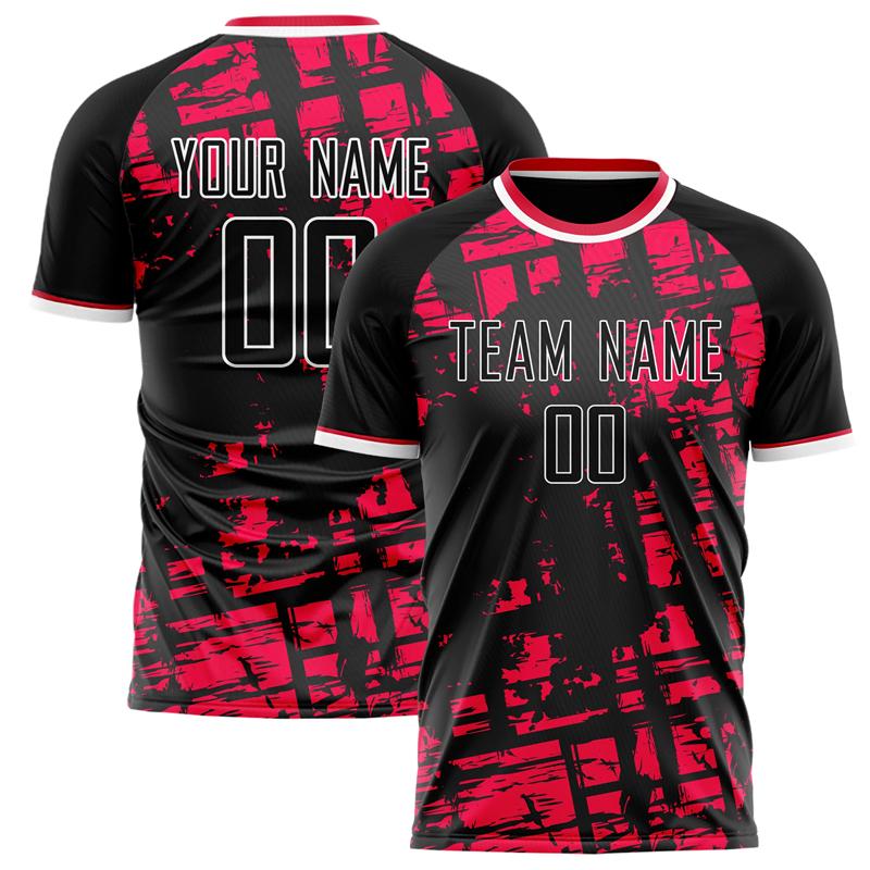 Customized Team Name Number Name Football T-shirt Personalized DIY O Neck Black Sports T Shirts Loose Quick Dry Team Uniform
