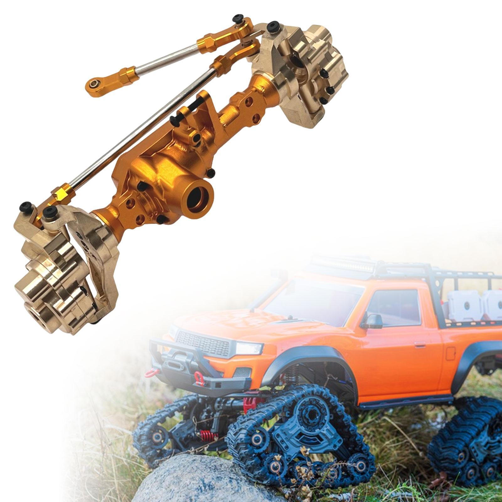 

1/10 Front Axle Housing Aluminum Alloy DIY Accessories Replacement Shell for 104020 Hobby Car золотий